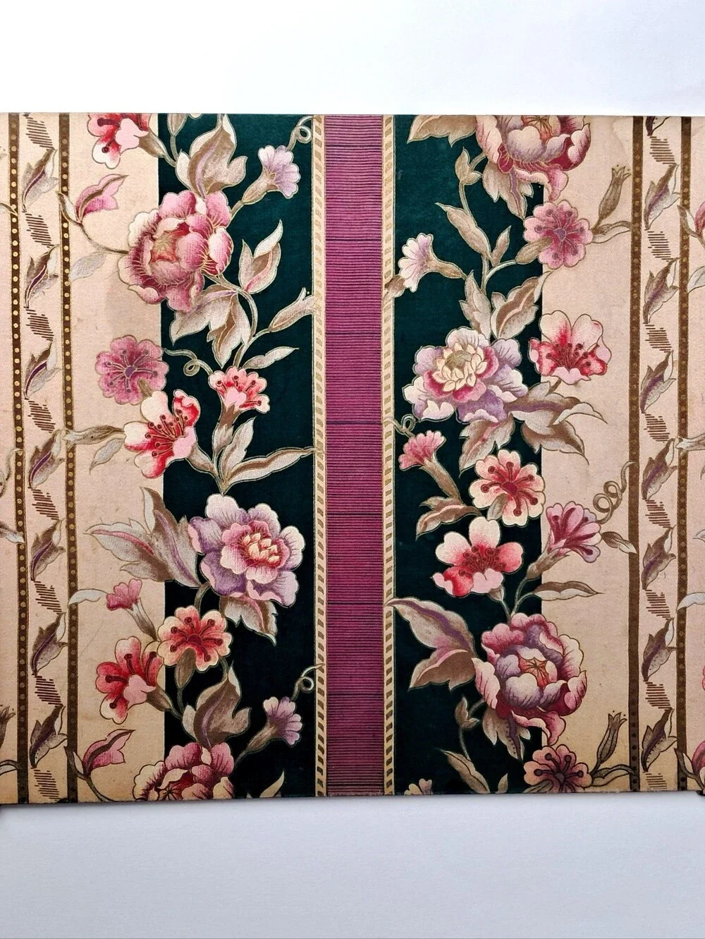 Desk Set Blotter Hat Box Paper Holders Frame Pencil Can 6 Piece Tapestry Cottage